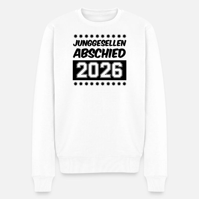 Junggesellenabschied 2026 - Männer Premium Bio Pullover - Weiß
