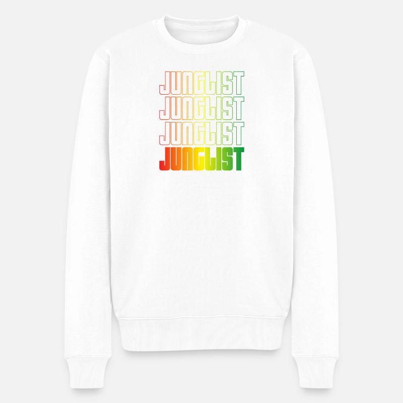 Junglist Gradient Text DNB - Men's Premium Organic Jumper - white