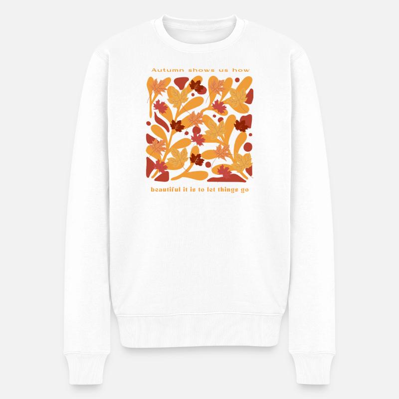 Herbst  und Loslassen - Männer Premium Bio Pullover - Weiß