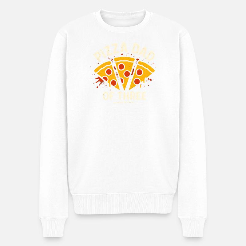Papa Pizza des Trois - Pull Premium bio Homme - blanc