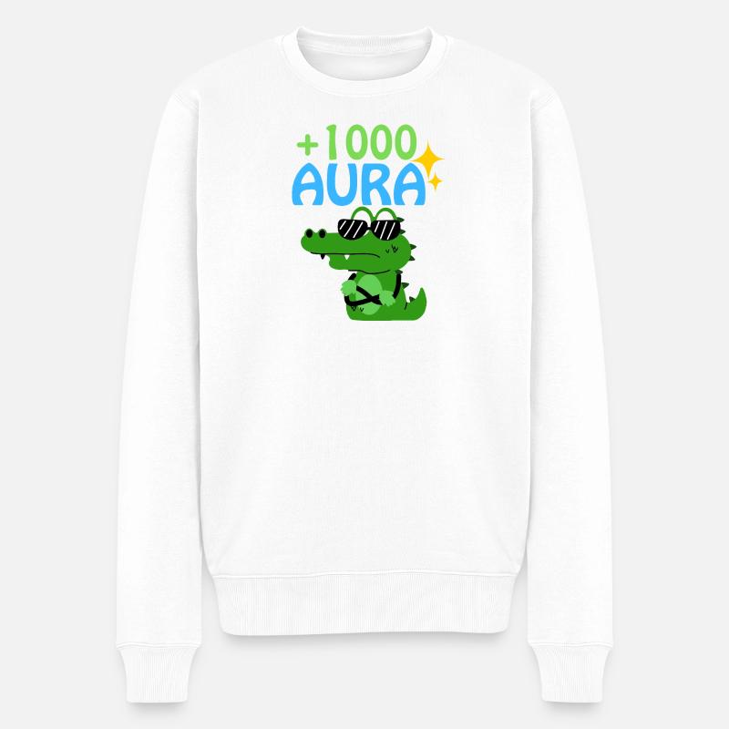 Kroko ET LES MOTS DE JEUNESSE - Pull Premium bio Homme - blanc