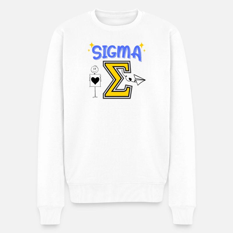 Sigma Jeunes Mots - Pull Premium bio Homme - blanc