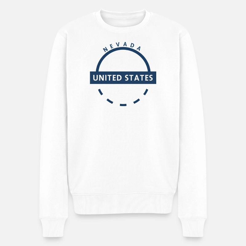 Insigne circulaire de l’État du Nevada - Pull Premium bio Homme - blanc