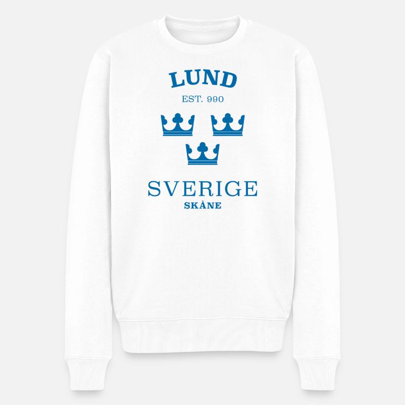 Lund Sverige Suède - Pull Premium bio Homme - blanc