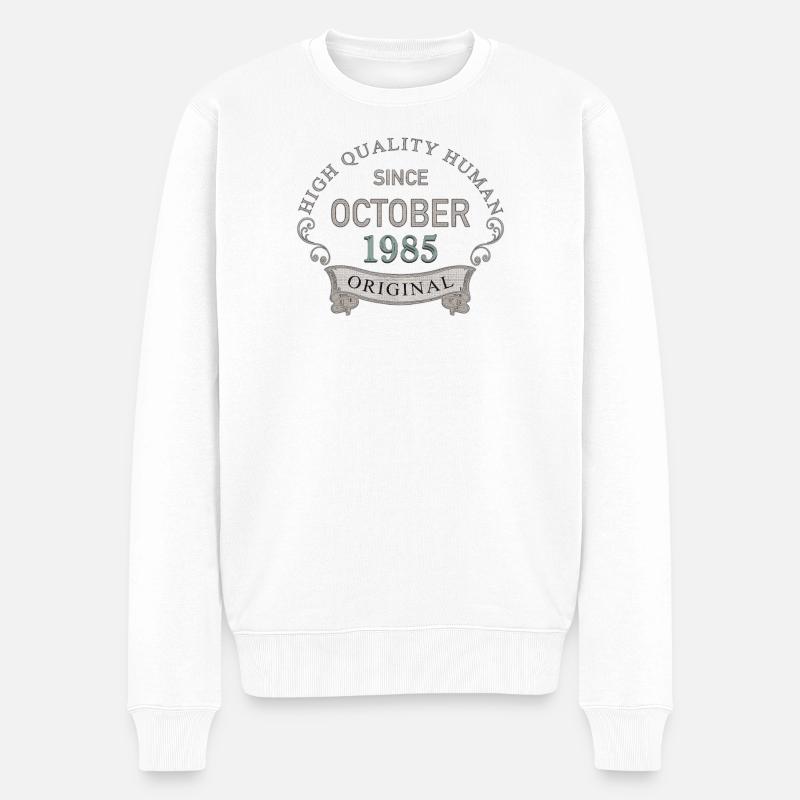 Since_October_1985 - Pull Premium bio Homme - blanc