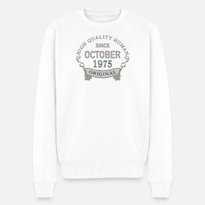 Since_October_1975 - Pull Premium bio Homme - blanc