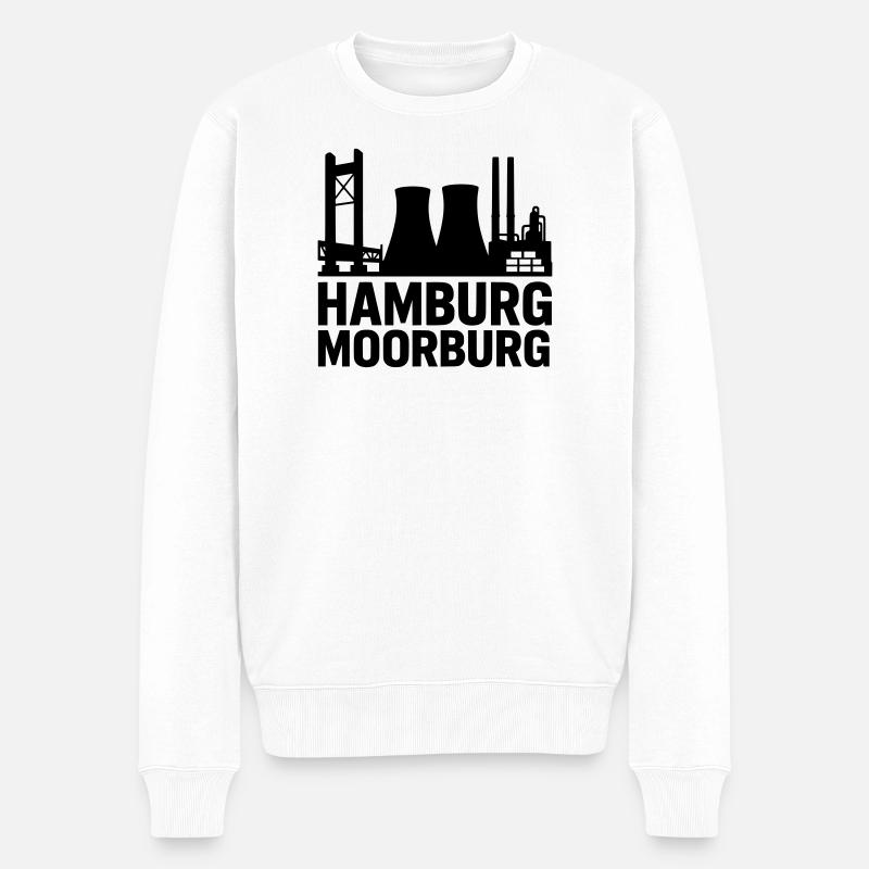 Moorburg Hamburg - Männer Premium Bio Pullover - Weiß