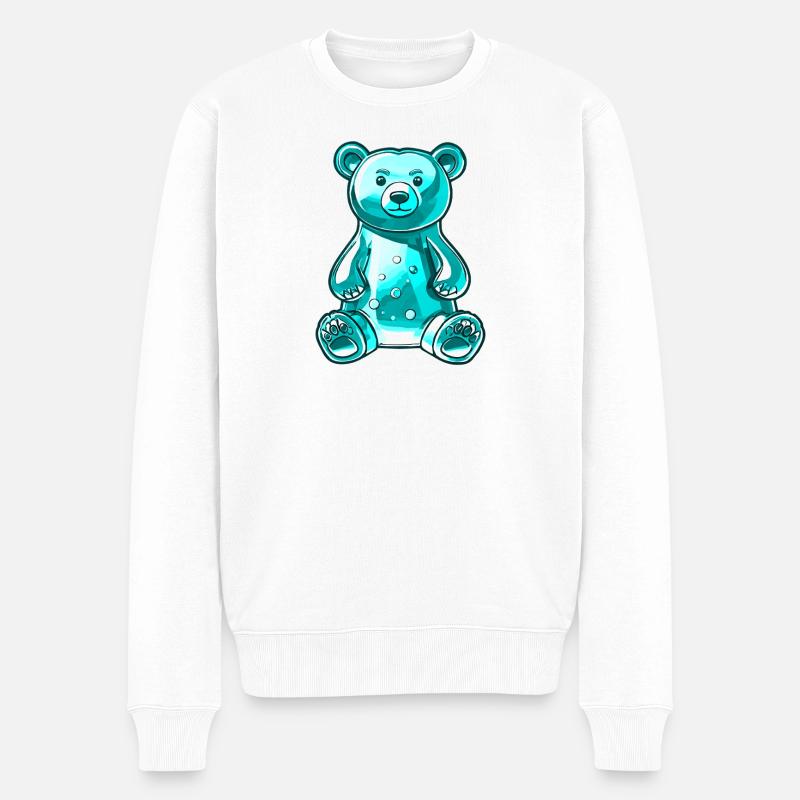 Ourson gommeux Turquoise - Pull Premium bio Homme - blanc