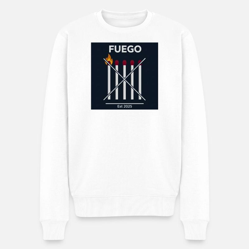 Feuer abgesagt 2025 - Männer Premium Bio Pullover - Weiß