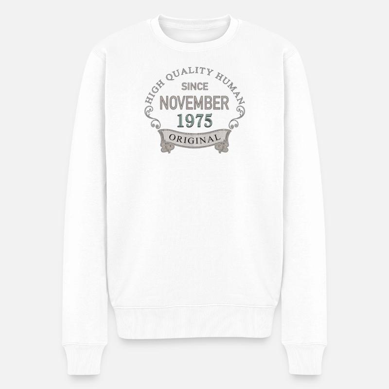 Since_November_1975 - Männer Premium Bio Pullover - Weiß