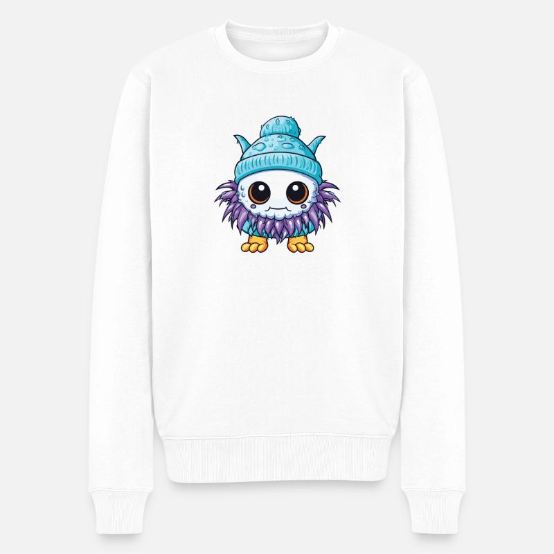 Winter Eskimo Baby Winterlich - Männer Premium Bio Pullover - Weiß