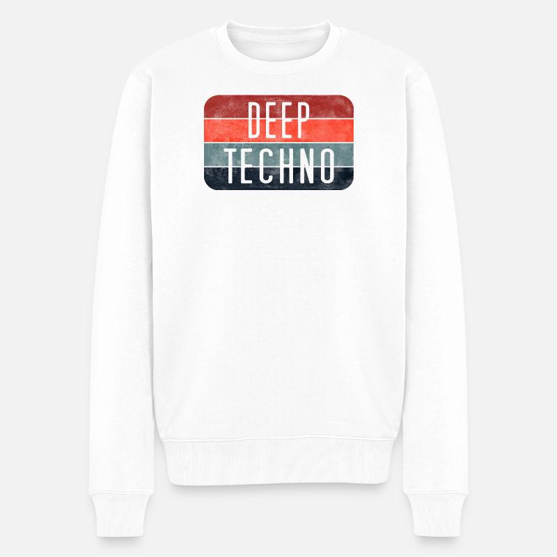 Deep Techno Gradient Stripes - Men's Premium Organic Jumper - white