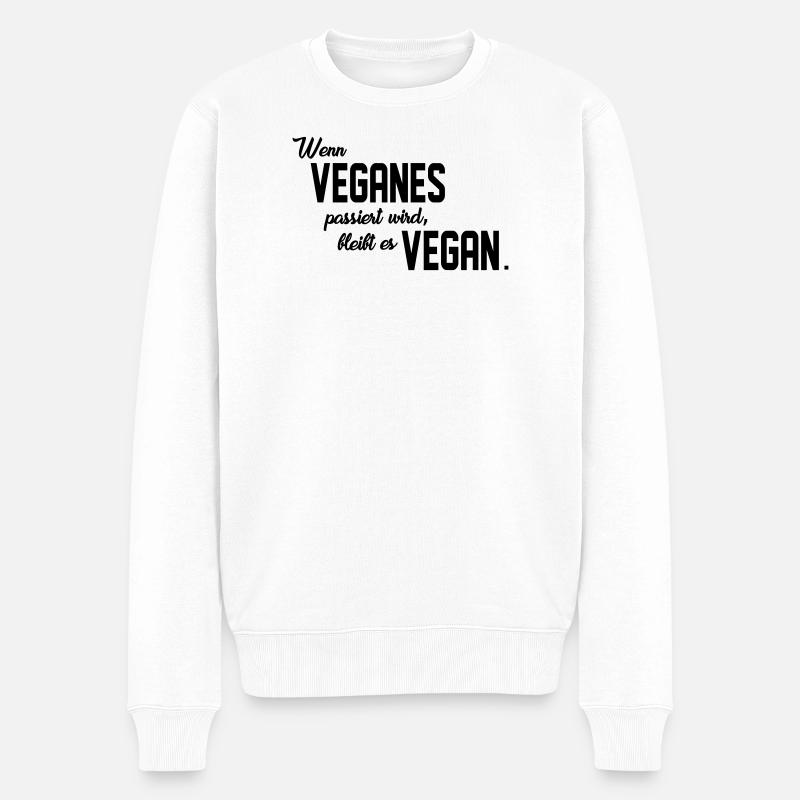 Veganes passiert - Männer Premium Bio Pullover - Weiß