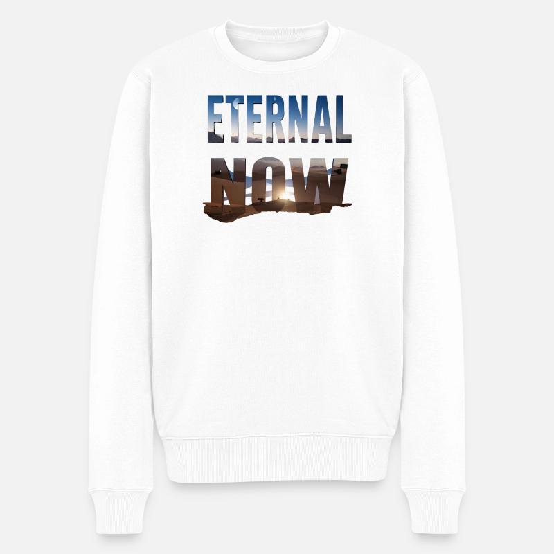 Eternal Now - Männer Premium Bio Pullover - Weiß
