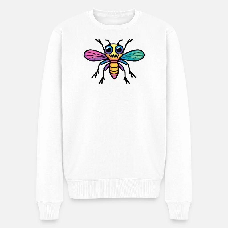 Libelle Halloween Zombie - Männer Premium Bio Pullover - Weiß