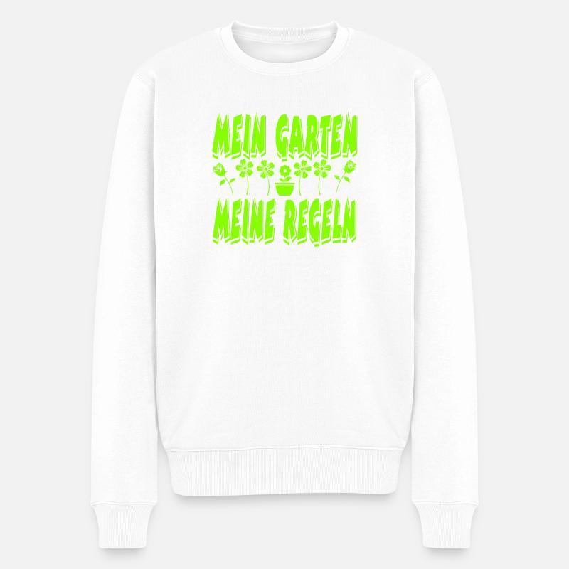 Garten - Männer Premium Bio Pullover - Weiß
