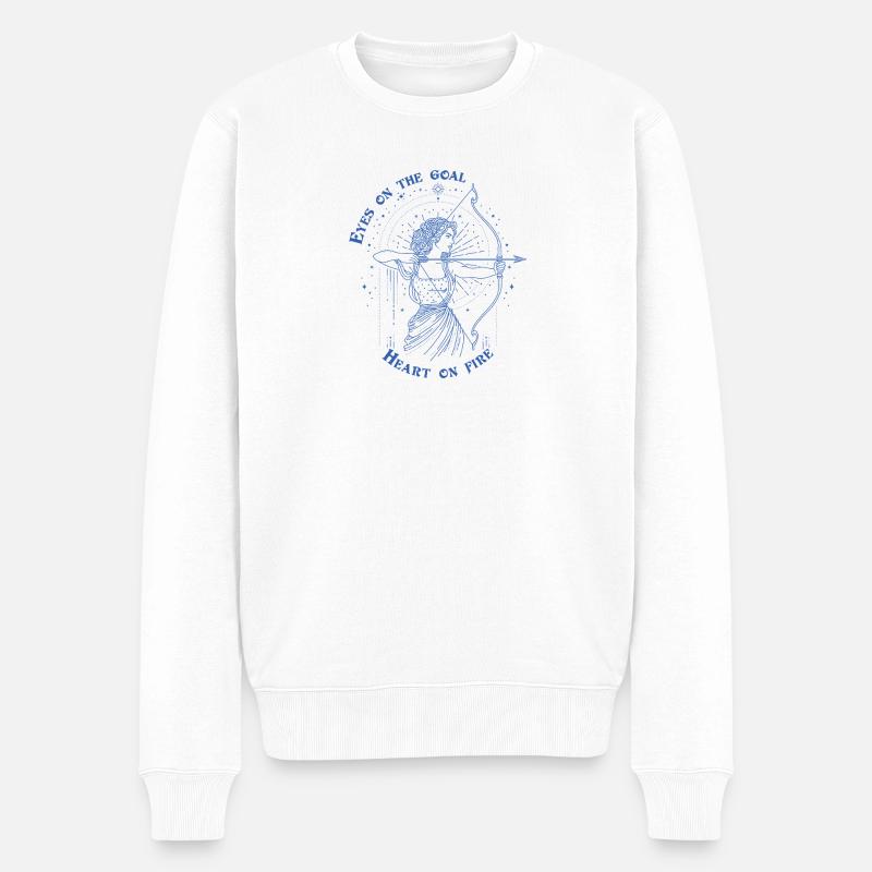 Schütze Sternzeichen Bogenschütze Sternzeichen Geschenk - Männer Premium Bio Pullover - Weiß