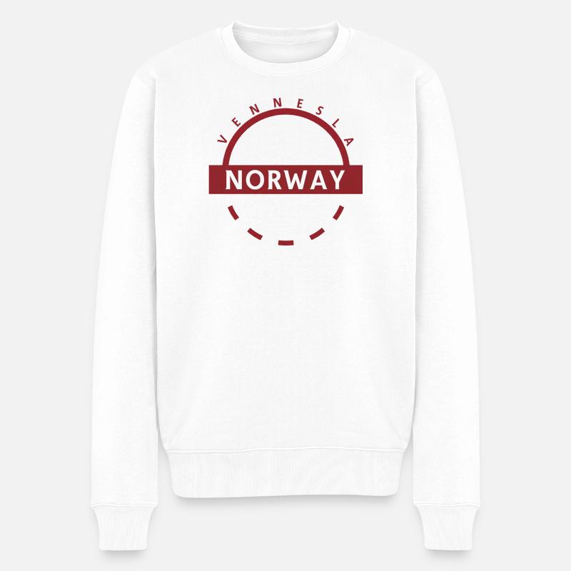Logo de l’insigne Vennesla Norway - Pull Premium bio Homme - blanc