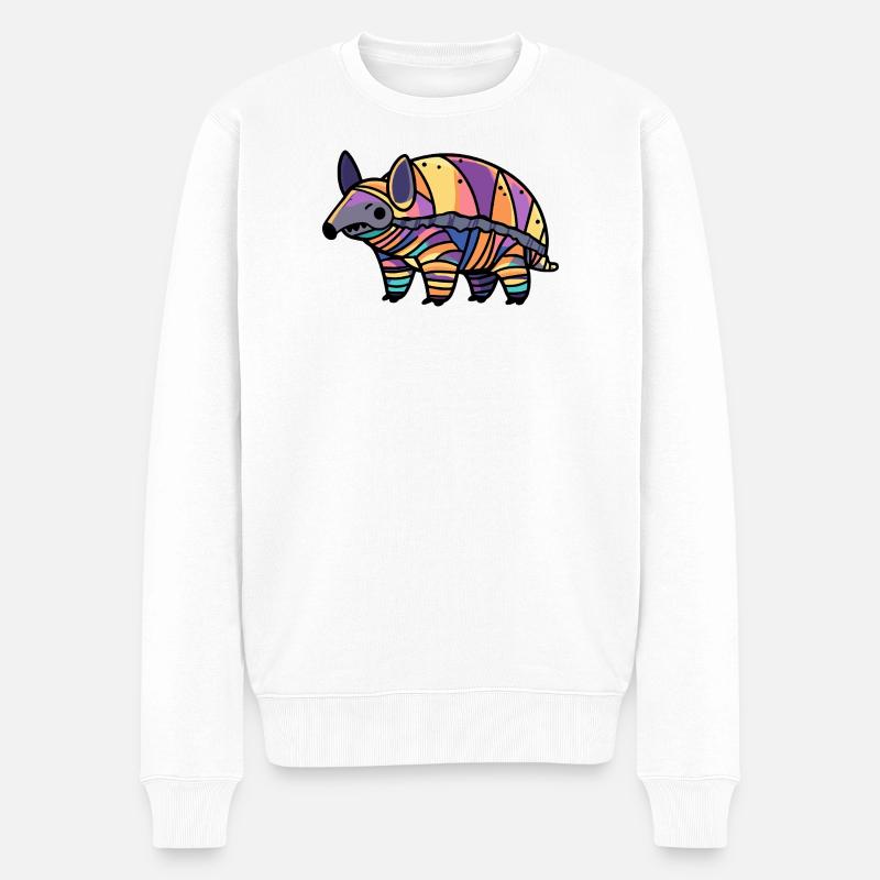 Gürteltier Zombie Halloween Zombie - Männer Premium Bio Pullover - Weiß