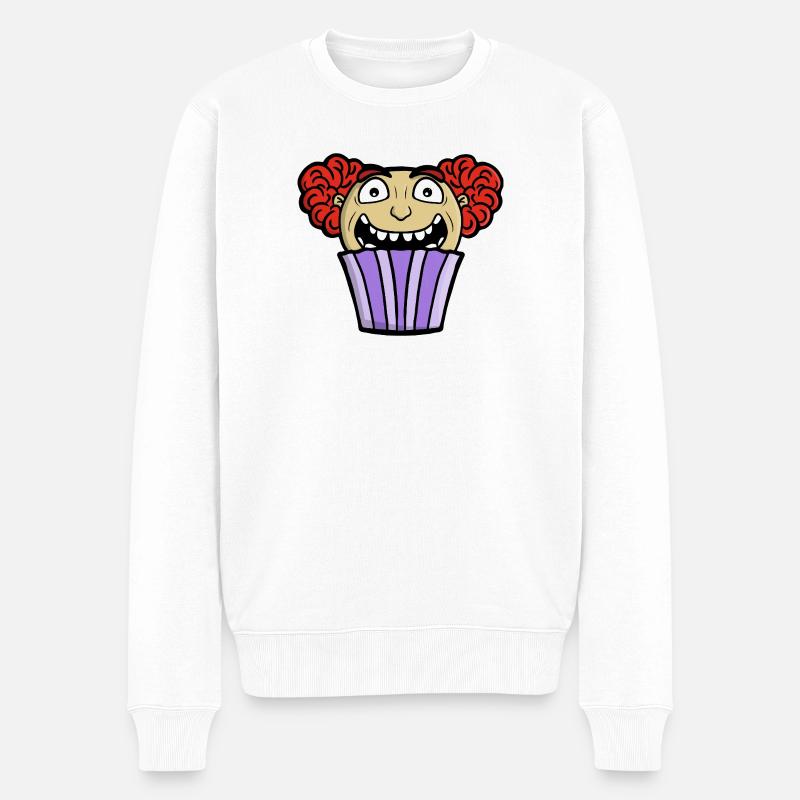 Clown cupcake effrayant - Pull Premium bio Homme - blanc