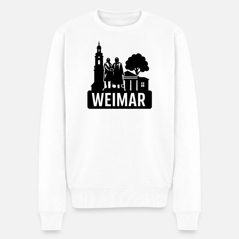 weimar thüringen - Männer Premium Bio Pullover - Weiß