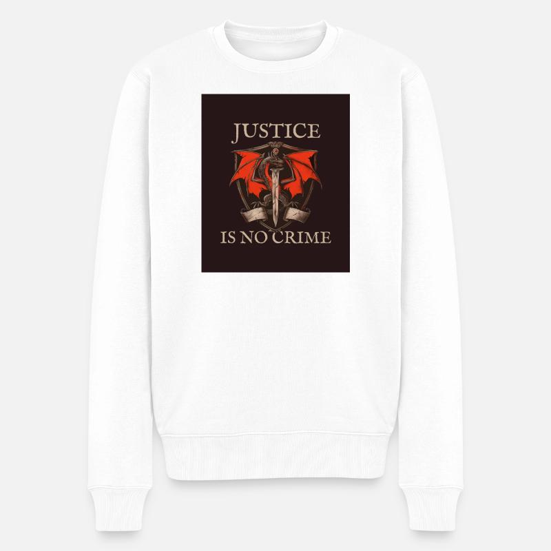 La justice n’est pas un crime - Pull Premium bio Homme - blanc