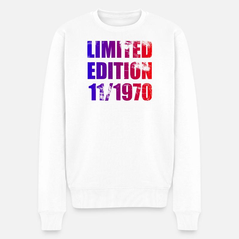 55e anniversaire Edition limitée 11/1970 - Pull Premium bio Homme - blanc