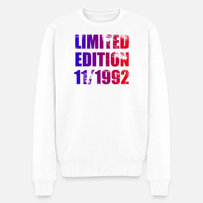33e anniversaire Edition Limitée 11/1992 - Pull Premium bio Homme - blanc