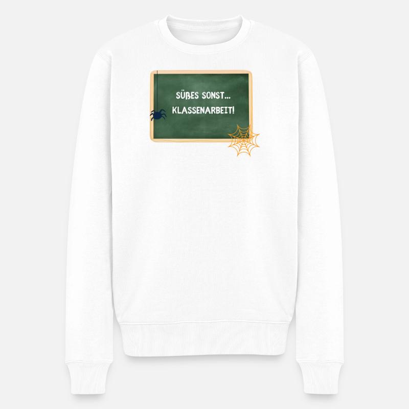 Sweets Otherwise Classwork - Halloween Teacher - Men's Premium Organic Jumper - white