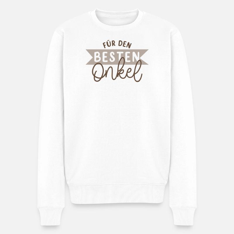 Für den besten Onkel  - Männer Premium Bio Pullover - Weiß