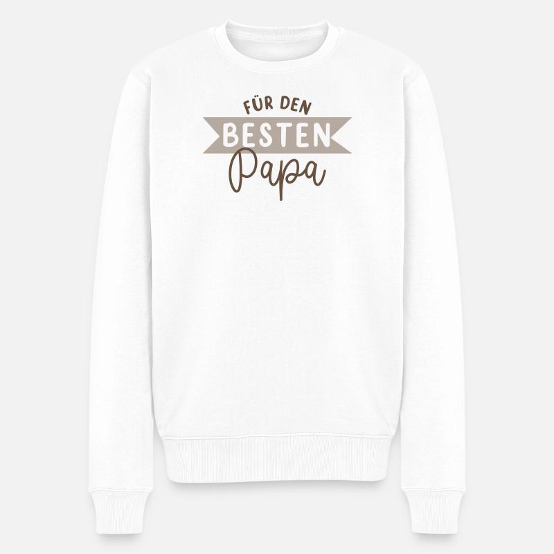 Für den besten Papa - Männer Premium Bio Pullover - Weiß