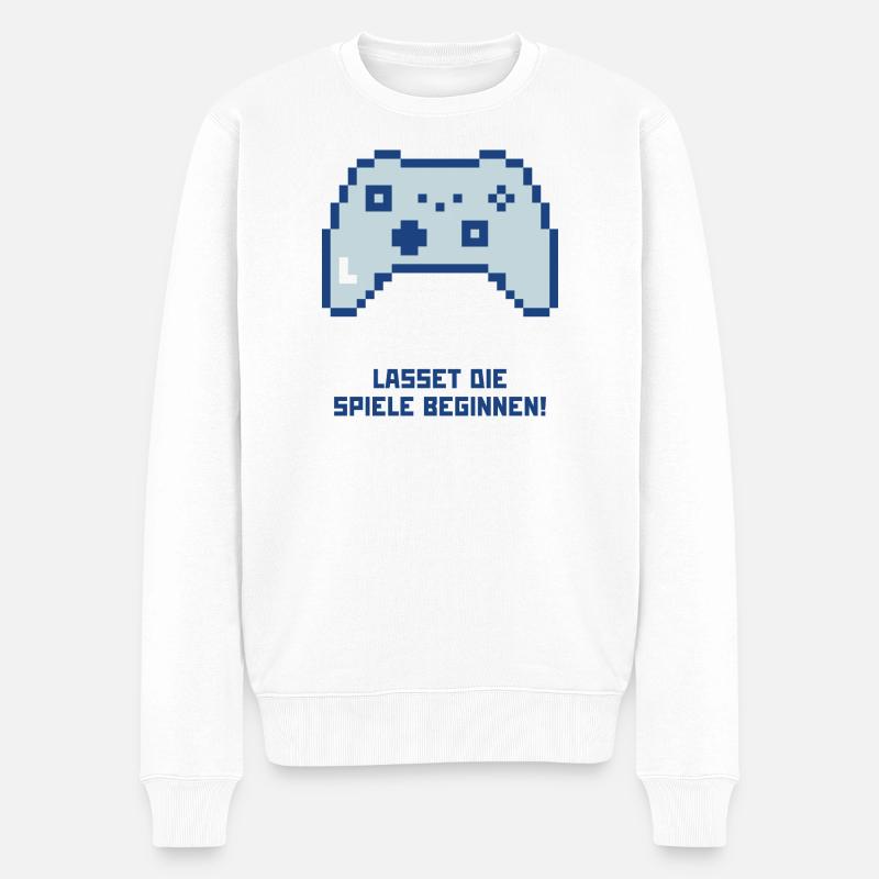 Que les jeux commencent - Pull Premium bio Homme - blanc