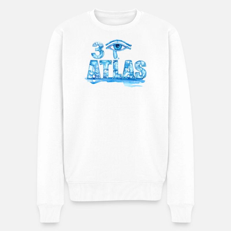 3iATLAS is coming - Männer Premium Bio Pullover - Weiß