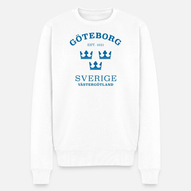 Göteborg Sverige Schweden - Männer Premium Bio Pullover - Weiß