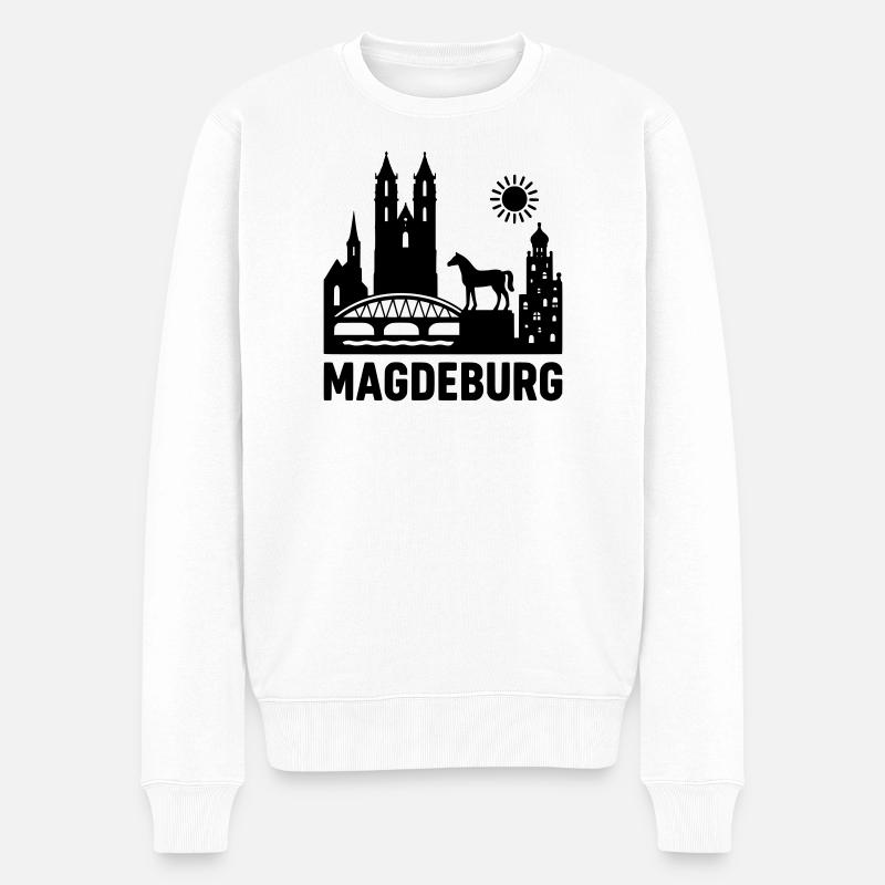 Silhouette de Magdebourg - Pull Premium bio Homme - blanc