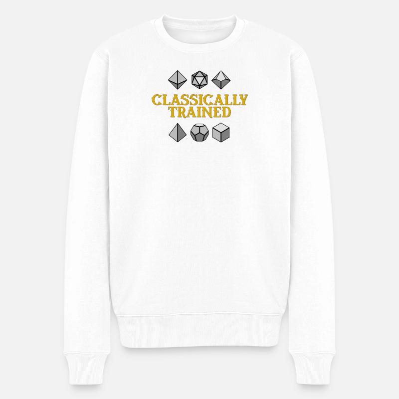 Dés géométriques de formation classique - Pull Premium bio Homme - blanc