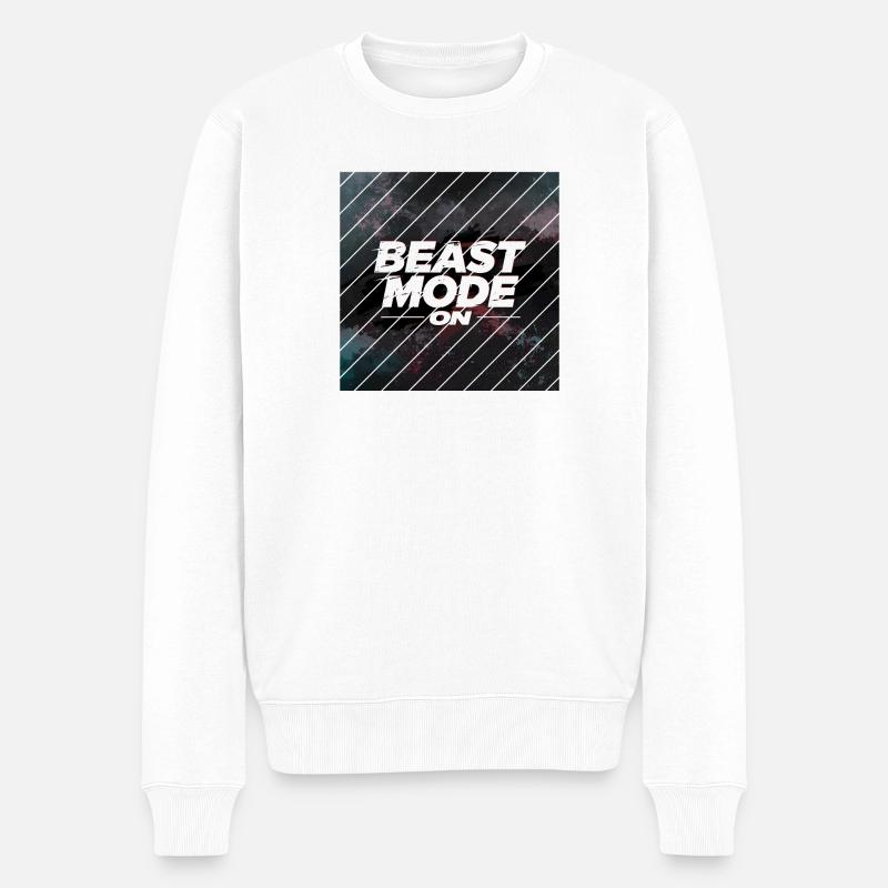 Beast Mod... Eins - Männer Premium Bio Pullover - Weiß