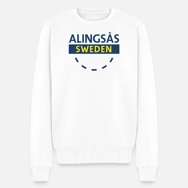 Alingsås Suède Panneau - Pull Premium bio Homme - blanc