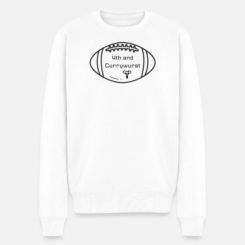 4e Down et Currywurst Football Berlin - Pull Premium bio Homme - blanc