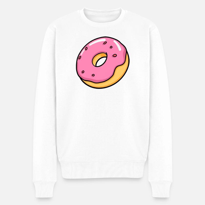 Donut - Männer Premium Bio Pullover - Weiß