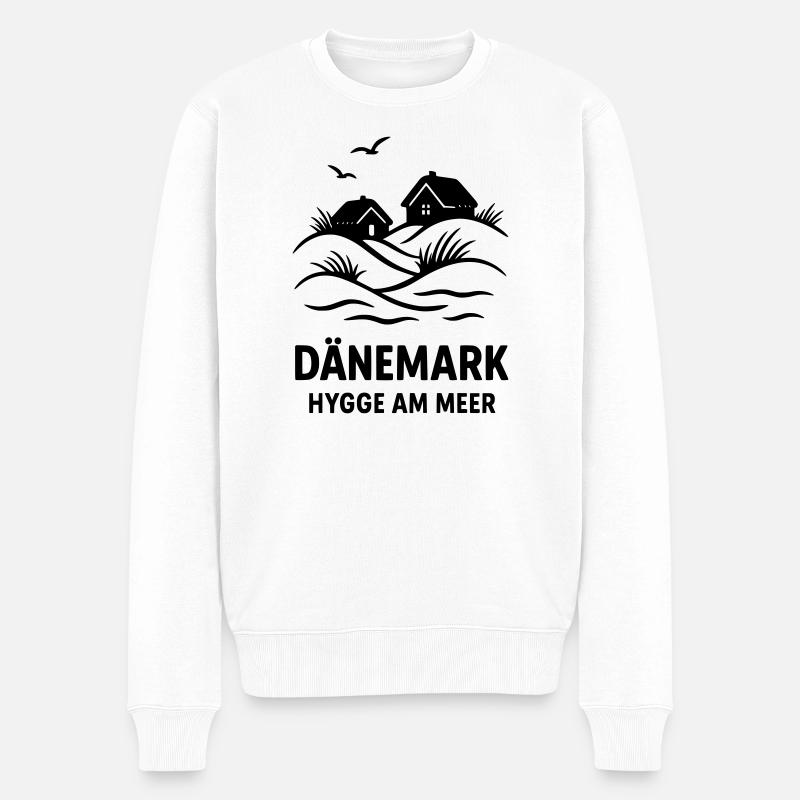 Dänemark Hygge - Männer Premium Bio Pullover - Weiß