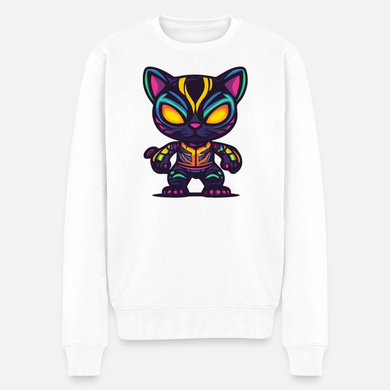 Panthère Halloween Zombie - Pull Premium bio Homme - blanc