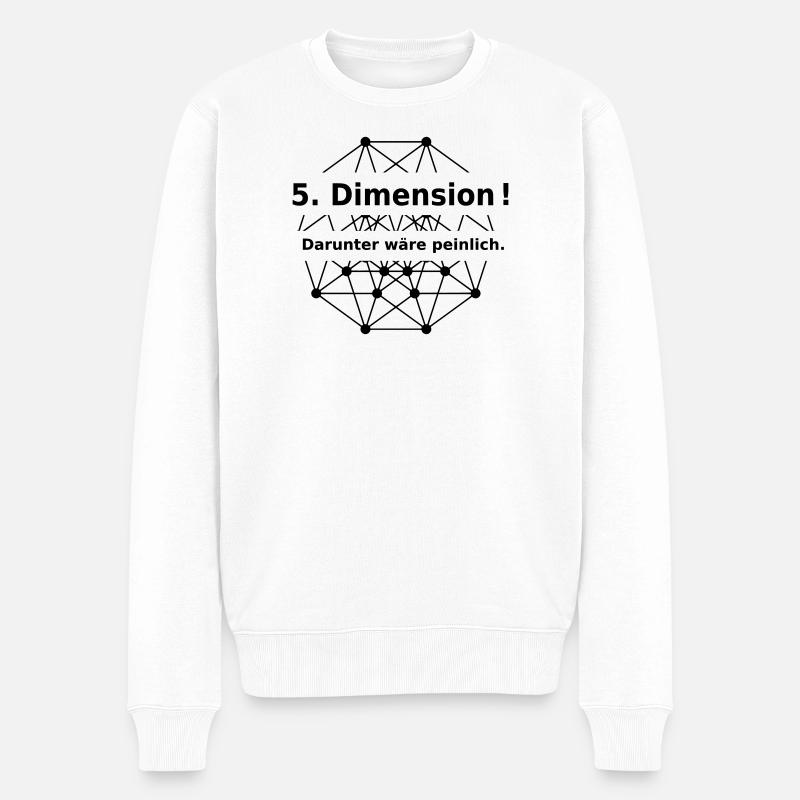 Fuenfte Dimension - Männer Premium Bio Pullover - Weiß