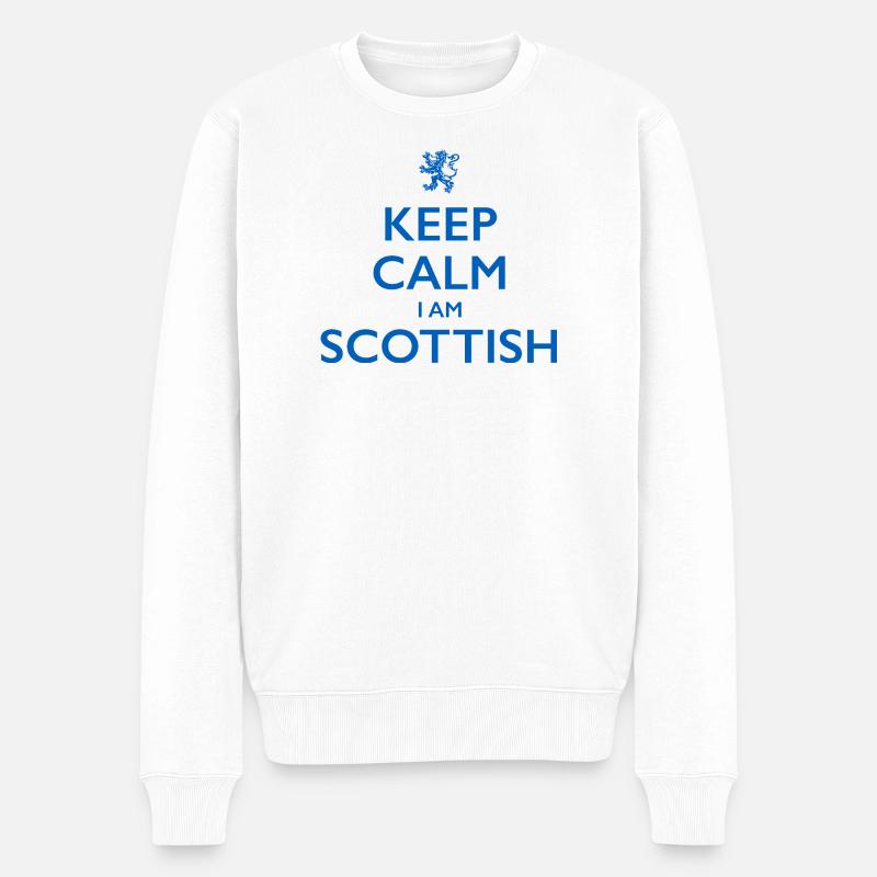 Scottish Scot, Écosse - Pull Premium bio Homme - blanc