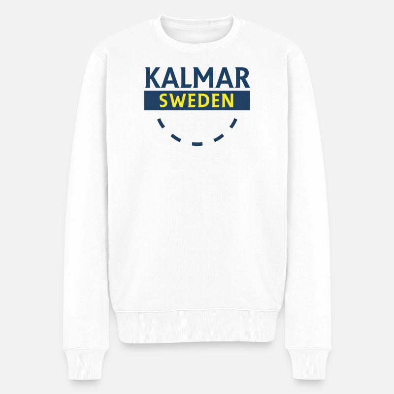 Kalmar Suède Emblème Graphique - Pull Premium bio Homme - blanc