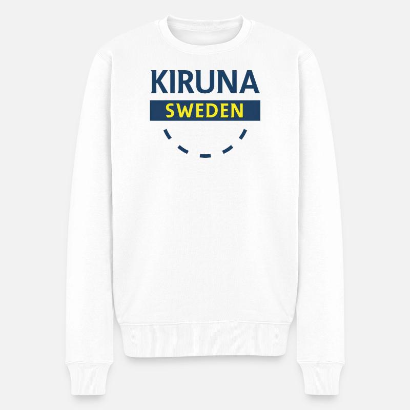 Emblème de l’Arctique de Kiruna - Pull Premium bio Homme - blanc