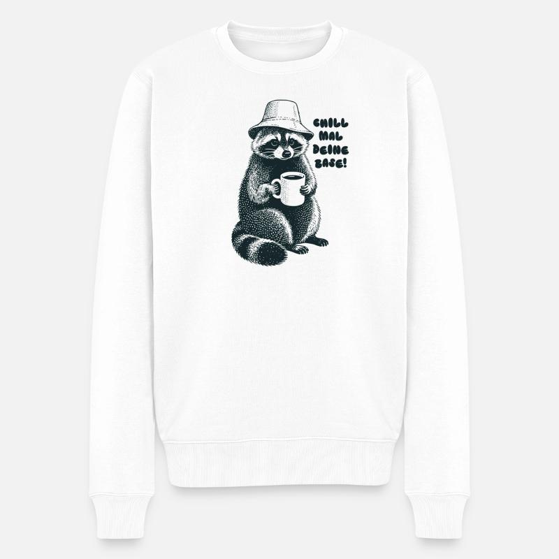 Refroidissez votre base - Raton laveur - Pull Premium bio Homme - blanc