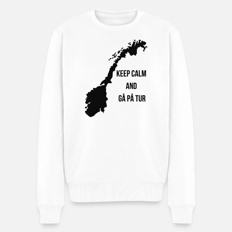 KEEP_CALM_AND_G_P_TUR_-1- - Männer Premium Bio Pullover - Weiß