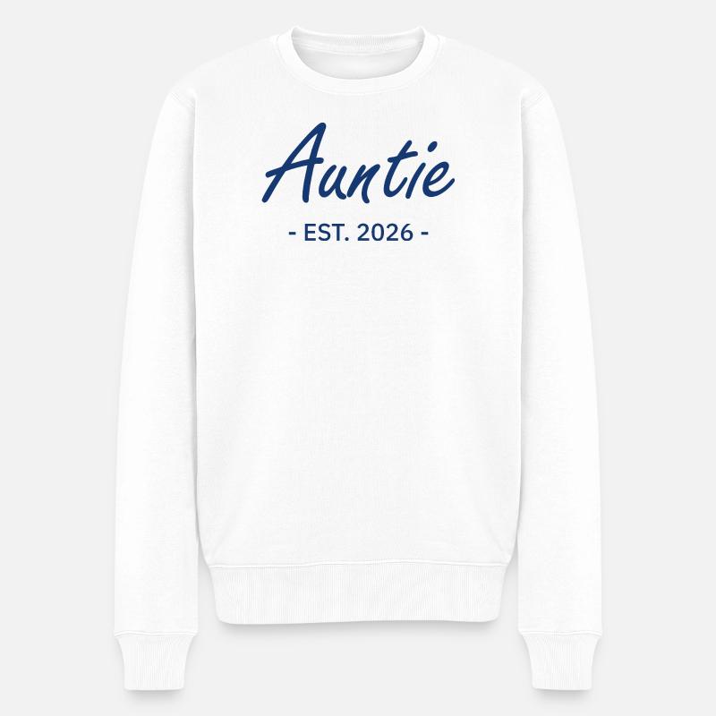 Auntie Script Est 2026 - Pull Premium bio Homme - blanc