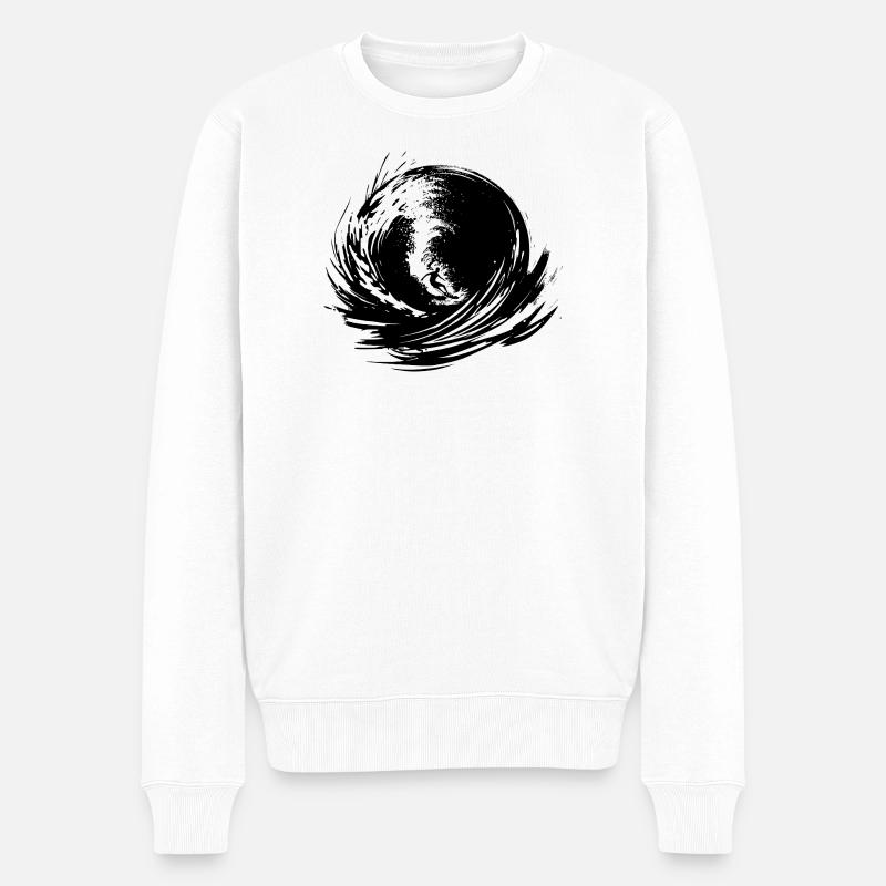 Surfer Design Surf - Pull Premium bio Homme - blanc